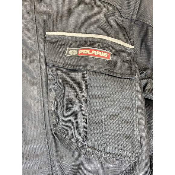 Polaris DuPont Thermolite Size Large Motorcycle Snowmobile Jacket Racing Black - Picture 3 of 16